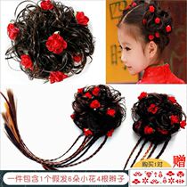 Children Wig Gufeng Children Wig Gufeng Baby Princess Styling Curly Hair Accessories Pellet Hair Circle Girls Table