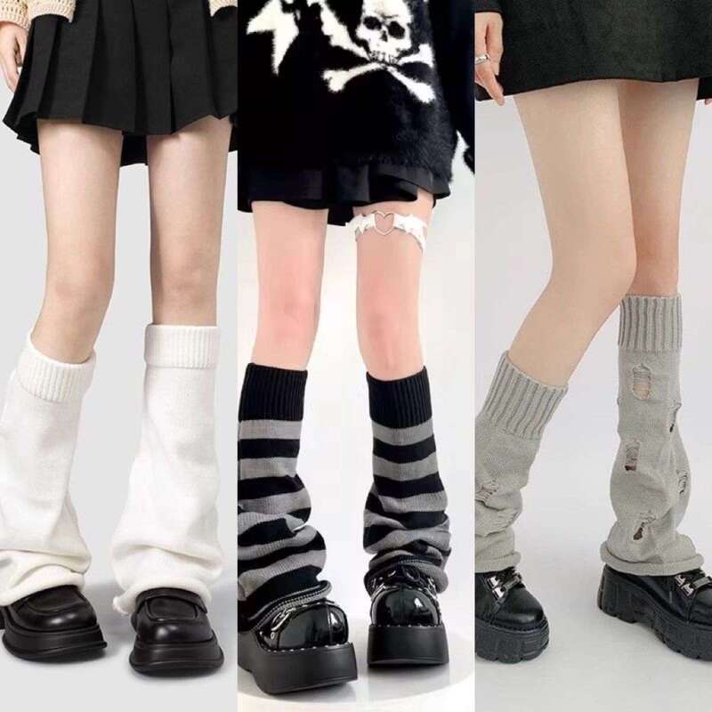 Japanese-Style Solid Color Jk Socks, Y2K Subculture Summer Slouch Socks, Harajuku Slimming Leg-Enhancing Sweet Bell-Bottom Socks