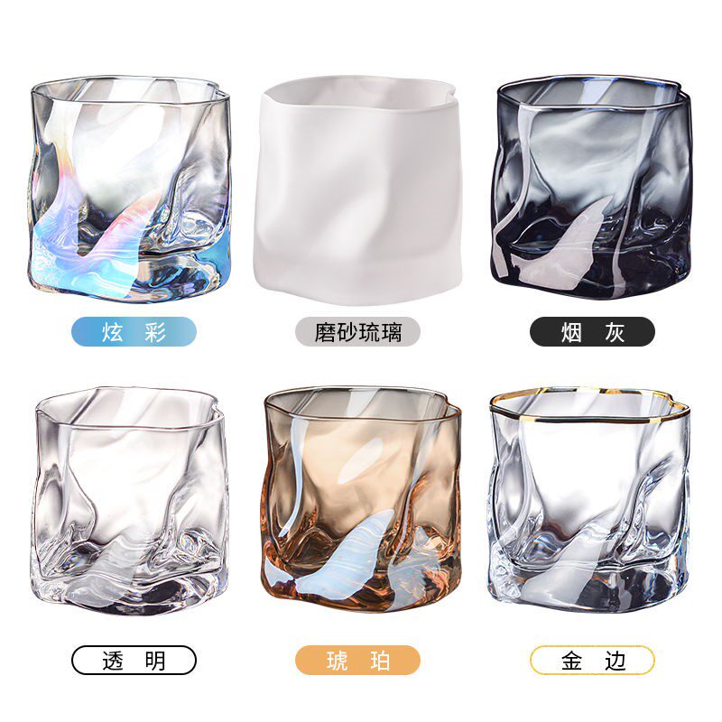 Light extravagant whisky cups Home Ins Nordic Wind suit Drink cups High face value beer glasses Colour glass cupping 