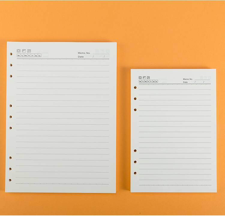 A5 loose-leaf notebook tiltcore loose-leaf inner core paper replacement inner core B5 rice yellow eye protection paper 6 holes 9 holes universal inner core detachable ring buckle stand-in core living page clip inner core linen paper thickened inner page