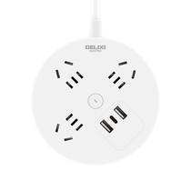 Delixi socket panel multi-hole socket multi-functional USB plug-in board dormitory electric plug-in board with line 224