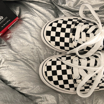 Vance Xipin Classic Plaid Canvas Shoes Female ulzzang Joker Student Korean Black and White Chessboard Plaid Shoes