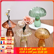 Creative Mushroom Glass Vase Plant Hydroponic Terrarium Art