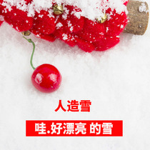 Simulation of artificial snow powder scenery water turning snow experiment Christmas decoration dry snow powder window activity arrangement