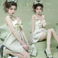 Платье-комбинация, ожерелье, 4 размер