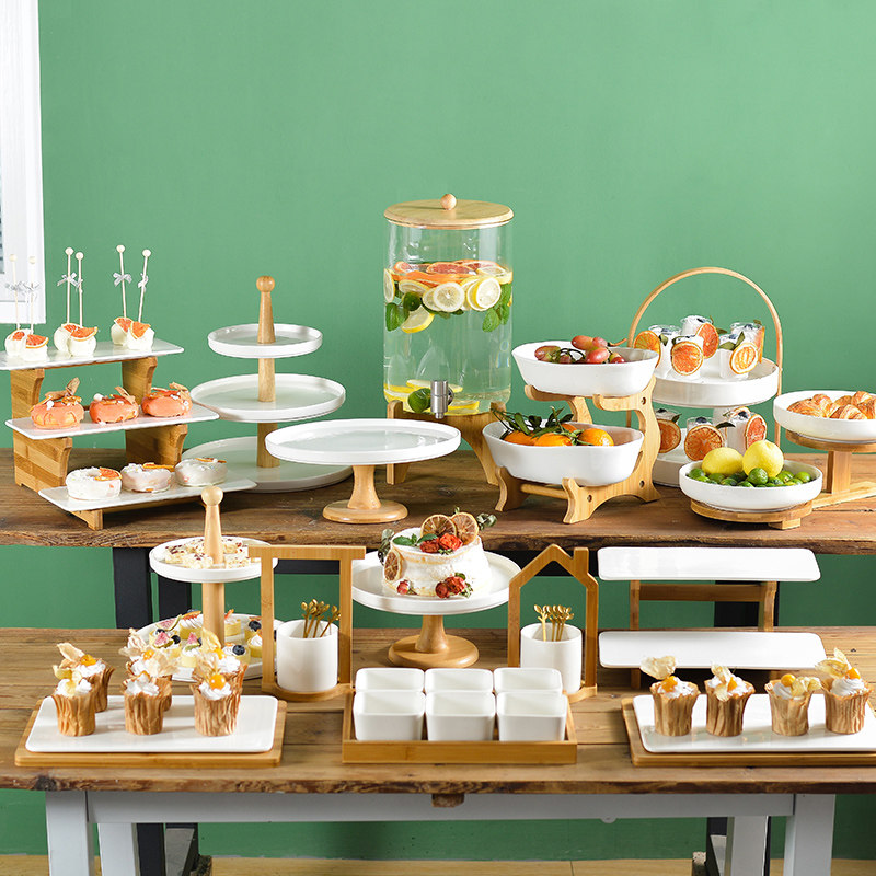 The hotel tea break table setting is absolutely stunning! cold buffet ...