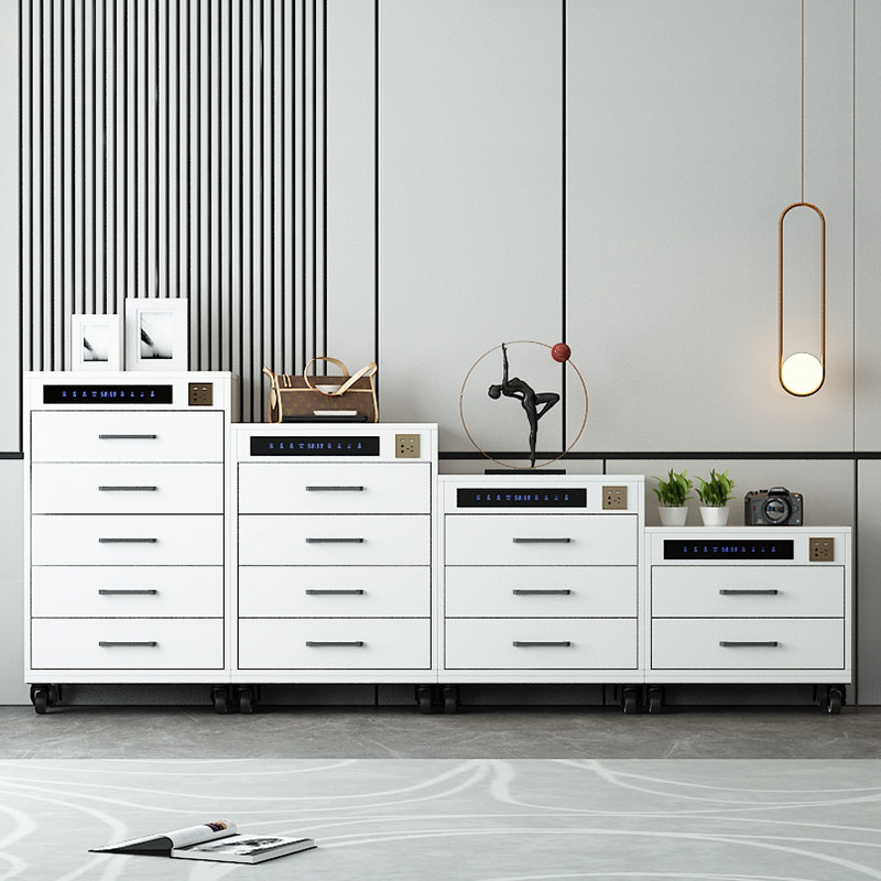 Living room solid wood drawer storage cabinet simple modern five-drawer chest six-nine chest of drawers bedroom storage walnut drawer cabinet