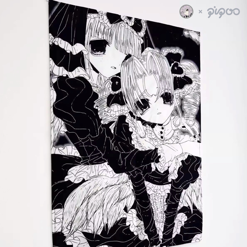 Pipooxiseya Collaboration - Gothic Angel Lolita Room Decoration College Dormitory Decor Original Hanging Cloth Pipooxiseya Collaboration - Gothic Angel Lolita Room Decoration College Dormitory Decor Original Hanging Cloth