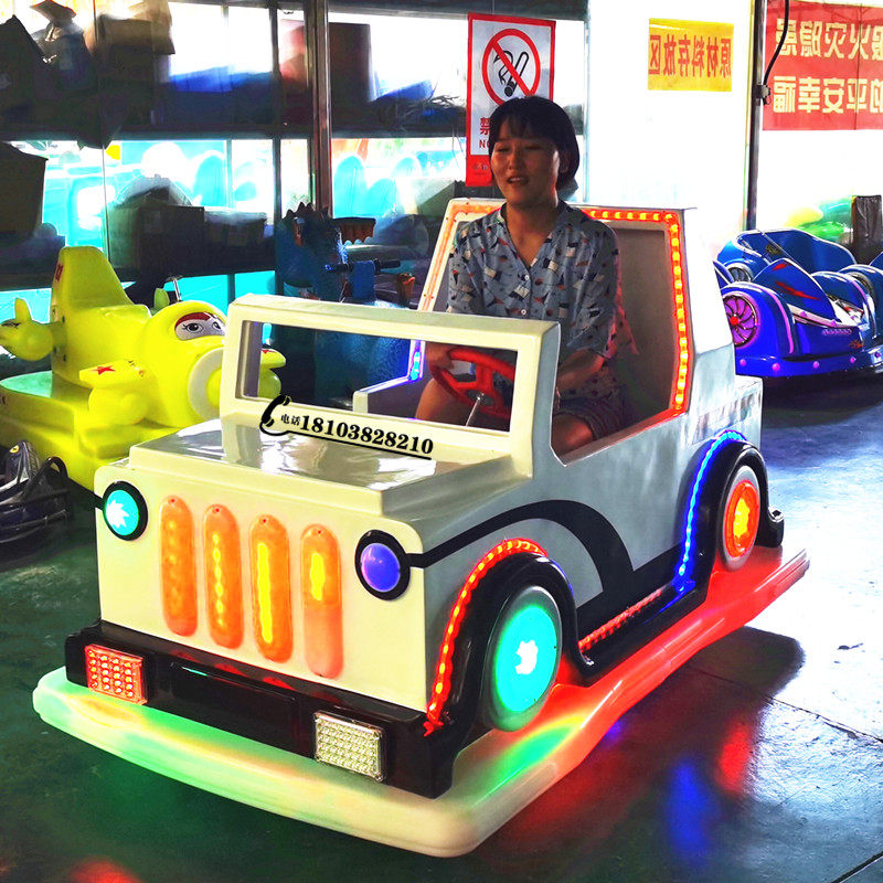 Shopping malls, parks, squares, children's play, FRP battery car, lanterns, parent-child double electric toy car, high-end
