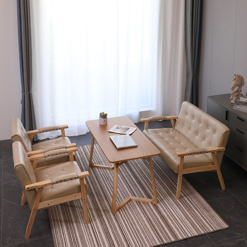 Bar Café Milk Tea Shop Table And Chairs Combination Clear Bar Sweet Shop Bunk Shop Book Negotiation Tea Building Cassette Sofa Commercial