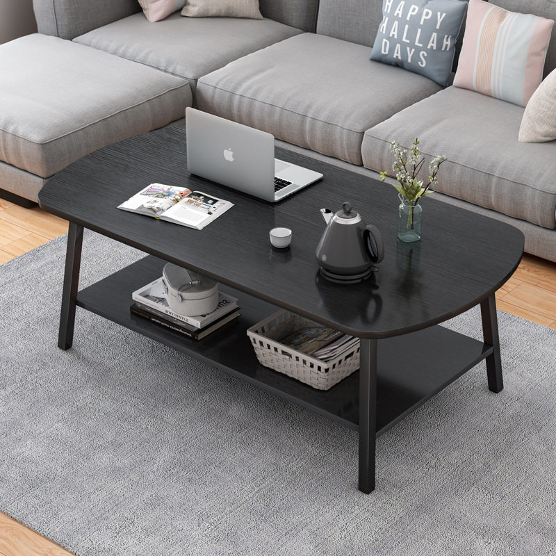 Home Easy section Nordic small tea table Small family dining table One-purpose multifunction tea table High-leg double layer tea table