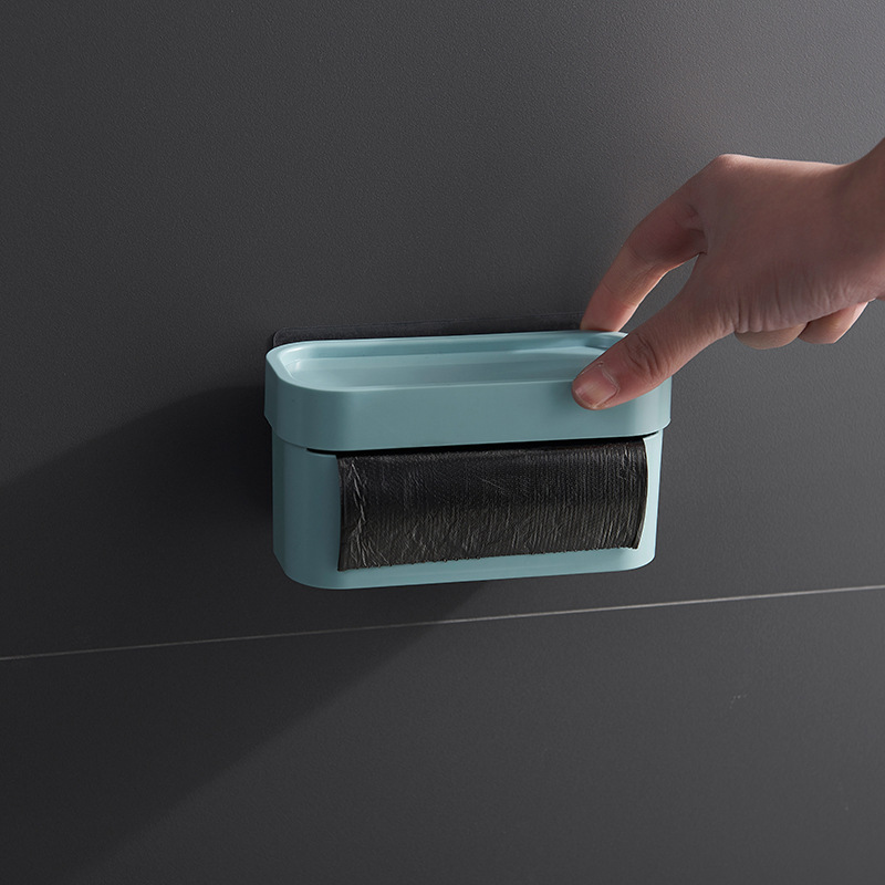 Wall Mount Container Garbage Bag Storage Box Kitchen Bathroo