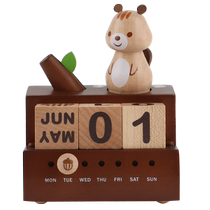 Senhuo wood fun wooden music box Sankyo music box practical calendar ornaments girls birthday gifts