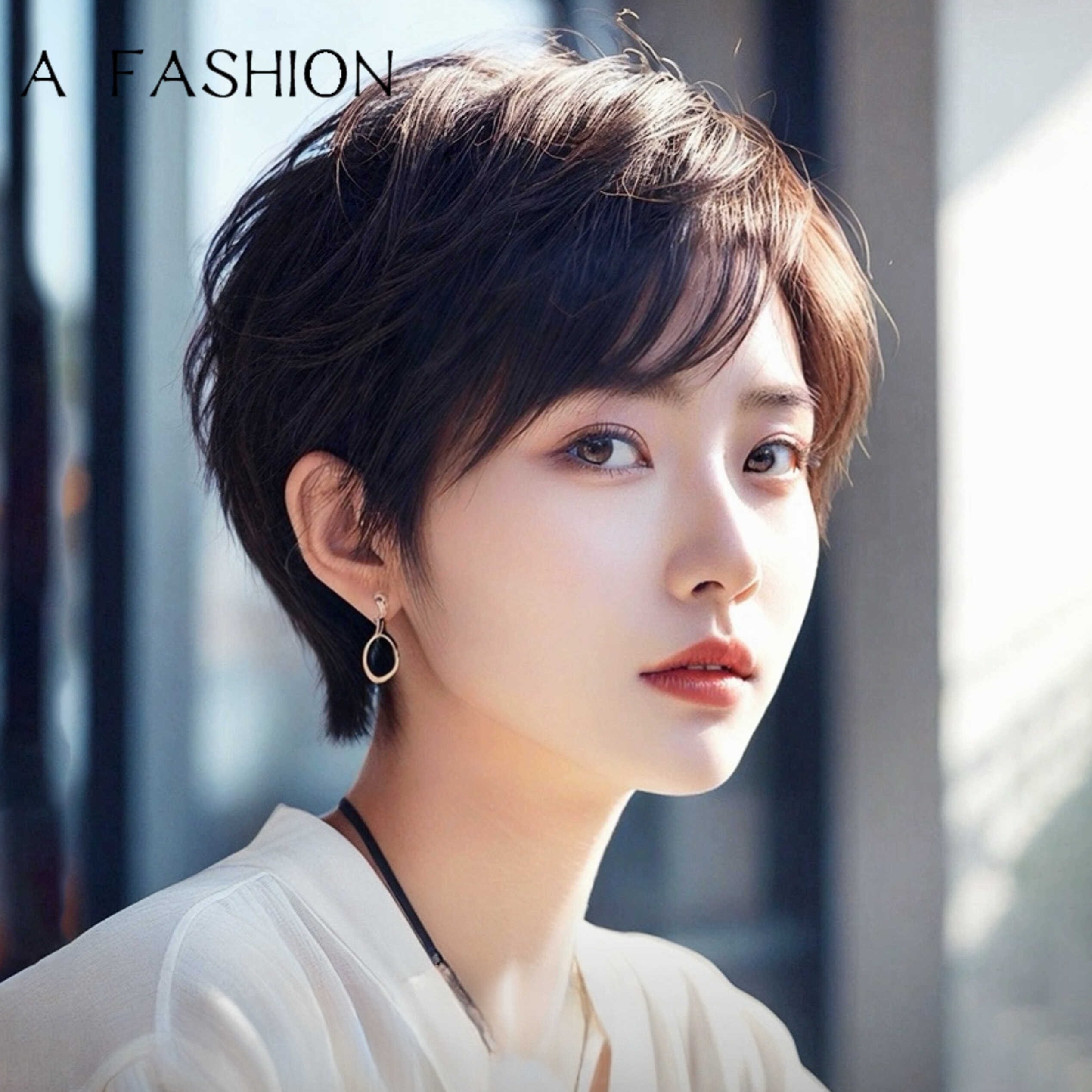 ウィッグフルヘッドセット女性超ショートヘア夏薄型新スタイルファッションママヘア見えないハゲ特別なショートヘアウィッグ