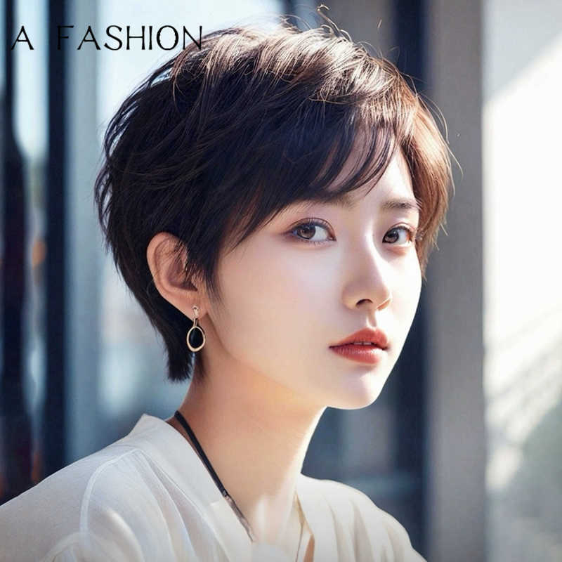 Wig Full Head Cover for Women, Ultra-Short Hair, Summer Thin Style, New Fashion, Mom Hair, Invisible Bald Head Special Short Hair Wig Wig Full Head Cover for Women, Ultra-Short Hair, Summer Thin Style, New Fashion, Mom Hair, Invisible Bald Head Special Short Hair Wig