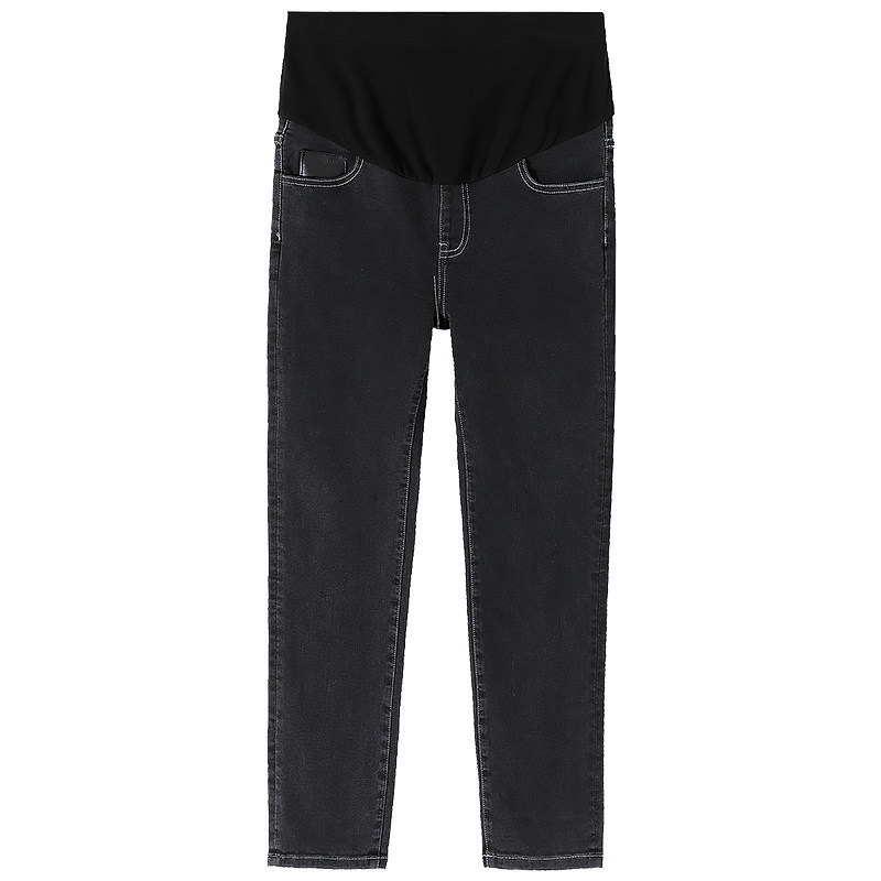 Maternity pants autumn and winter plus velvet thick outer wear jeans winter loose large size straight pants bottoming cigarette pants women