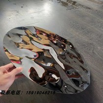 Stainless steel silver water ripple shape cutting ceiling ceiling Titanium black corrugated plate KTV bar restaurant