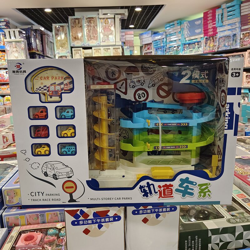 Yabao 3388 track car building aircraft police fire city little explorer children's toy adventure