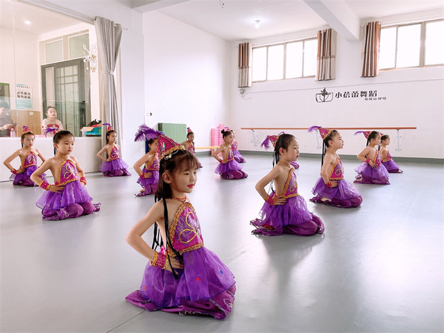 Douyin Zijin Dance Xixia Guwa Girl's Same Performance Costume Original Accompaniment Purple Children's Performance Costume