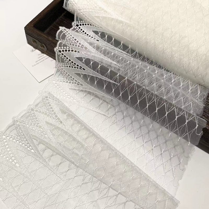 Japanese-Style White Vintage Arch Hollow-Out Wearable Ribbon Embroidery Mesh Lace Trim Decorative Fabric D033 Japanese-Style White Vintage Arch Hollow-Out Wearable Ribbon Embroidery Mesh Lace Trim Decorative Fabric D033