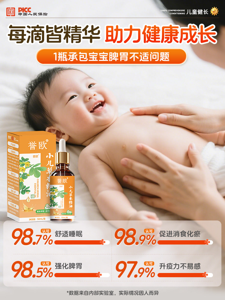 Children's Plant-Based Massage Oil for Growth, Special Growth Body Oil for Strengthening the Spleen, Massage Oil for Growth, Essential Oil for Children and Teenagers