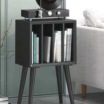 Xinjiang solid wood vinyl record cabinet LP storage box Nordic magazine cabinet retro gramophone base small bookshelf