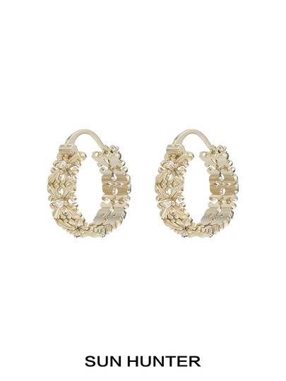 Серьги SUN HUNTER с цветком ириса, винтажные серьги Melard, нишевые серьги класса люкс с дизайнерским акцентом