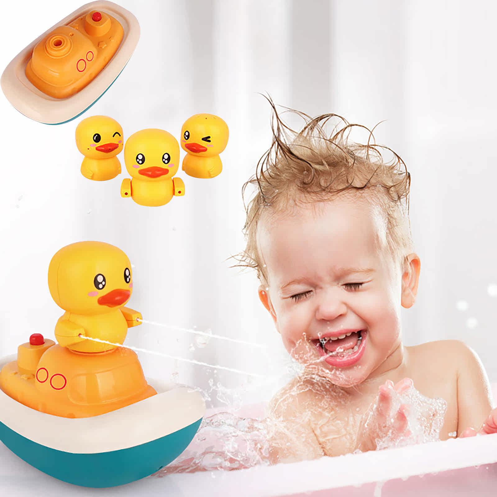 Hot Baby Bath Toys Ducks Toys 3 Spray Modes Floating