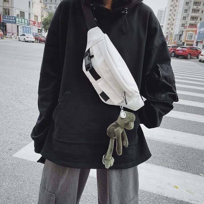 Guochao Skew Satchel Bag Men Original Casual Single Shoulder Small Backpack Schoolgirl Sports Purse New Fashion Summer Chest Bag-Taobao