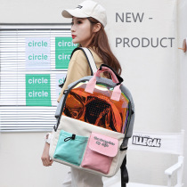 Cat Backpack Outside Bag Summer Kitty Canvas Double Shoulder Teddy Pet Backpack Cat School Bag Hand Mounted Cat Sterilization Bag