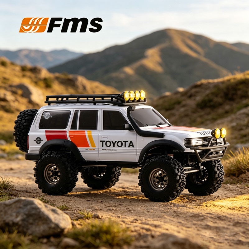Fms Climbing Car 1/18 Toyota Lc80 Tri-Color Paint Classic Off-Road Rc Remote Control Car Simulation Model Toy