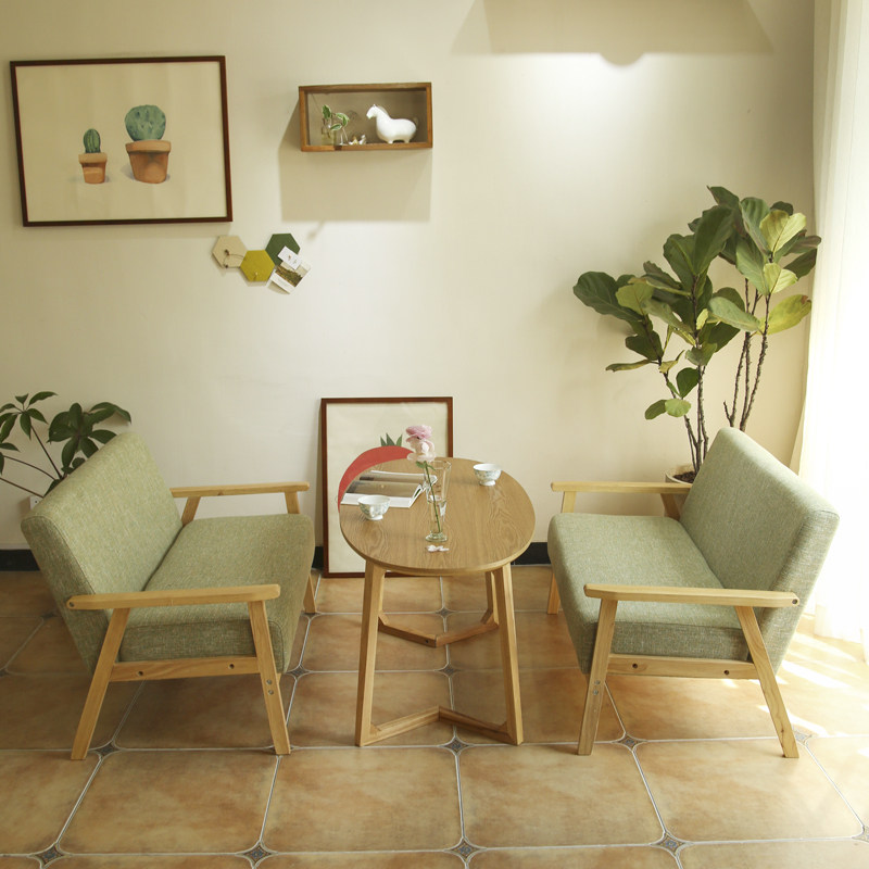 Net Red Dessert Milk Tea Shop Coffee Dining Table And Chairs Combined Office Negotiation Reception Cassette Sofa Balcony Leisure