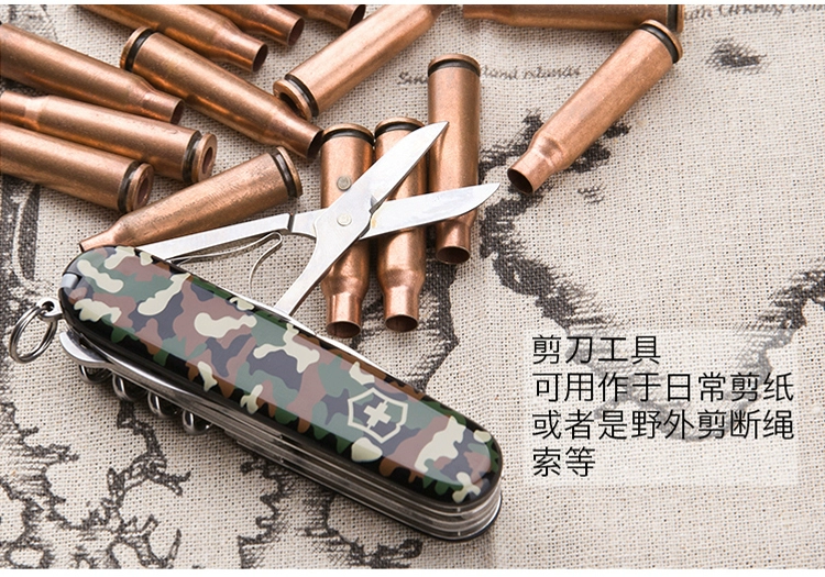 Swiss Sergeant Knife Saber Original 91MM Ngụy trang Hunter 1.3713.94 Dao gấp đa chức năng cầm tay