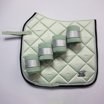 TF harness mint green equestrian sweat pad saddle pad dance obstacle set shiny horse leggings foreign trade export