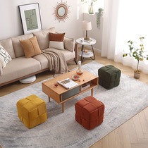 Velvet low stool creative simple small stool modern home door shoe changing stool small cloth stool living room Nordic sofa stool