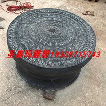 Large-scale Zhuang characteristic ethnic bronze drum landscape relief pattern Guangxi Yunnan Bo drum waist drum war drum custom sculpture
