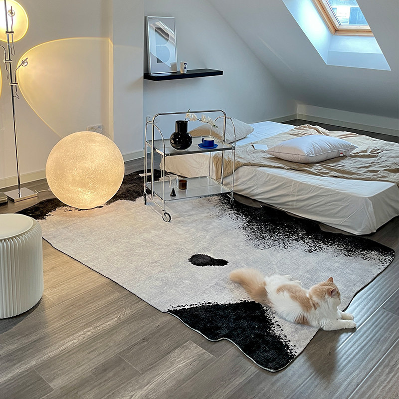 (Bruroman rhymes) Short hairy irregular living room Carpet advanced senses bedroom bedside blanket tea table blanket floor mat