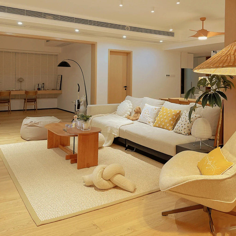 (Bruroman Rhyme) Sword Hemp Carpet Living Room Tea Table Mat Log Wind Bedroom Grass Tatami Rug