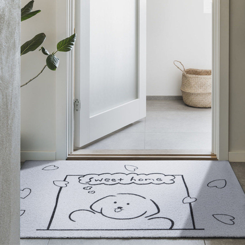 (Bruroman Rhymes) Entry door Foot Mat Gate Day Style Cartoon Carpet Home for the Entrance Silk Ring Mat