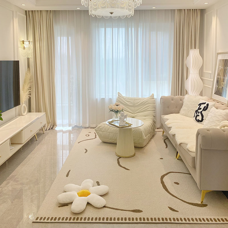 (Blu Roman Yun said) Medieval living room wool carpet coffee table mat plain bedroom bedside blanket Japanese floor mat