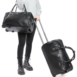 Вместительная и большая сумка для путешествий, чемодан, портативная складная полиуретановая сумка через плечо