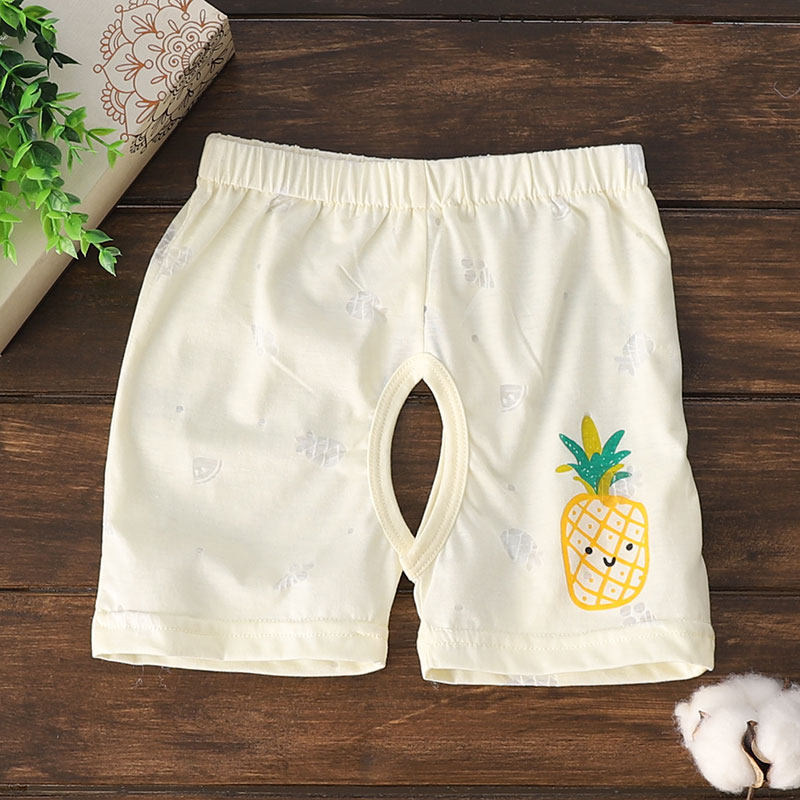 Newborn infants summer cotton thin shorts 0-12 months boys and girls cool breathable open pants