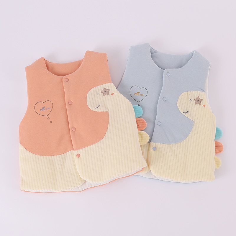 0-1 year old boys and girls baby cotton vest newborn baby spring and autumn outer wear winter warm bottoming quilted vest