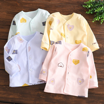 First baby clothes 3 months male and female baby pure cotton single piece blouse 6 spring autumn season summer dress with long sleeve open jersey