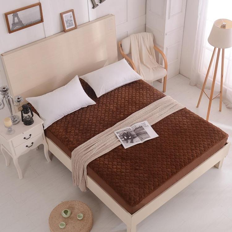 Giường nhung pha lê 笠 một mảnh chăn đệm ấm đệm giường Simmons nệm 1,2m1,5m1,8 m Ga phủ giường Everon