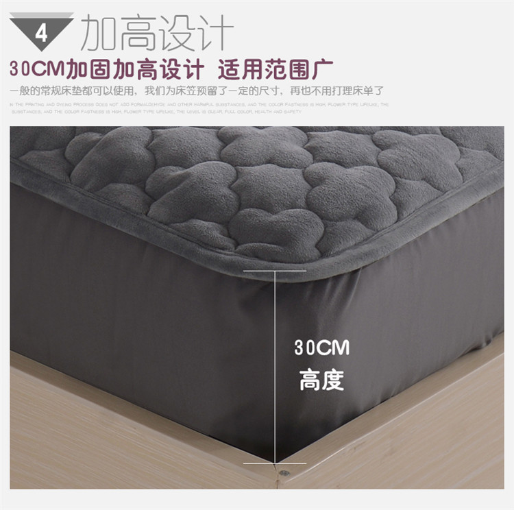 Giường nhung pha lê 笠 một mảnh chăn đệm ấm đệm giường Simmons nệm 1,2m1,5m1,8 m Ga phủ giường Everon