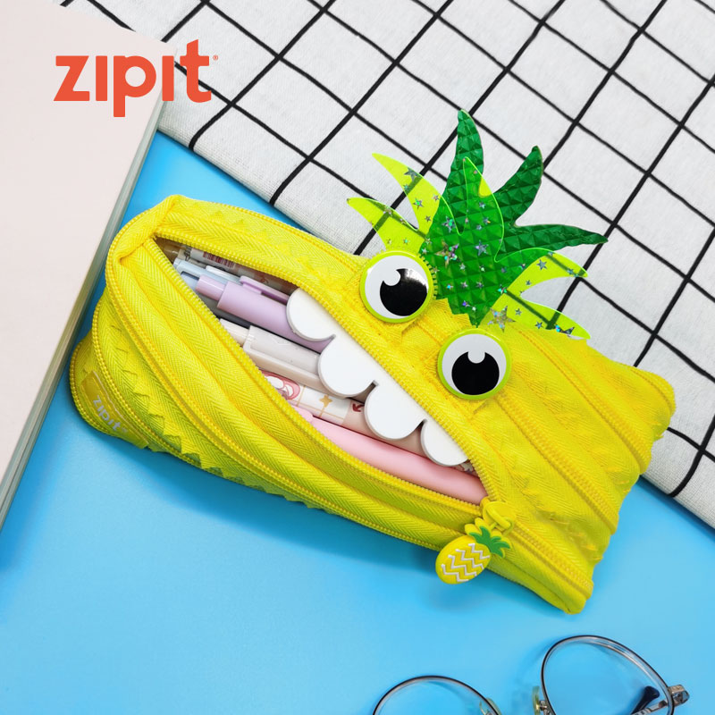 ZIPIT new popular pineapple stationery box pencil case children's original cute net red in creative a zipper