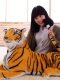 Plush Tiger Doll Pillow, Children's Birthday Gift, Cute Realistic Large White Tiger Stuffed Toy