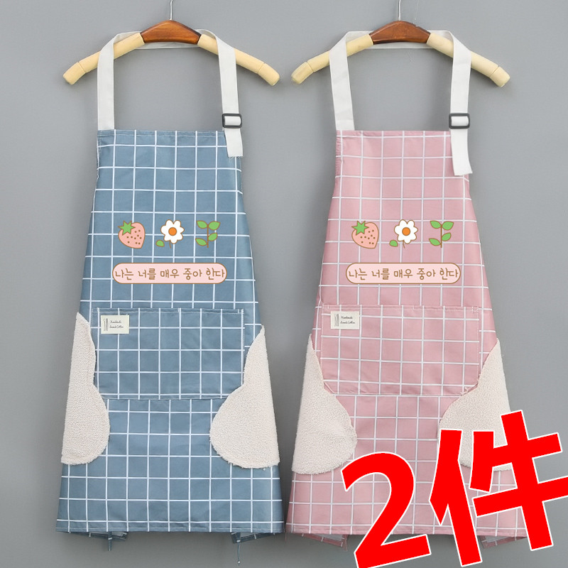 Autumn apron small sub woman waterproof and anti-oil kitchen working foreign autumn home cute can be a new fashion