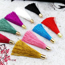 Small metal hat tassel DIY handmade accessories tassel clothing hanging tassel vertical supple tassel tassel earrings